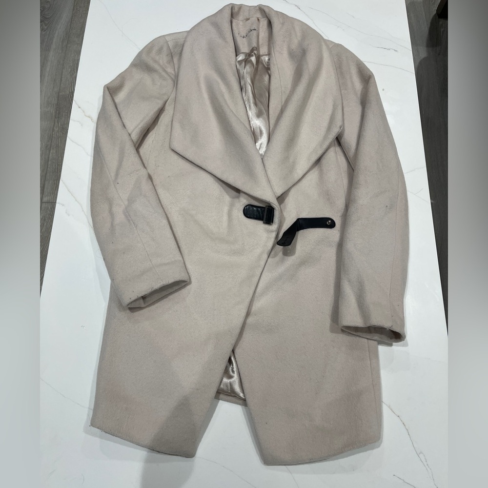Calvin Klein Cream Wool Coat